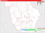 Wallowa County, OR <br /> Wall Map <br /> Zip Code <br /> Red Line Style 2024 Map