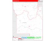 Wheeler County, OR <br /> Wall Map <br /> Zip Code <br /> Red Line Style 2024 Map