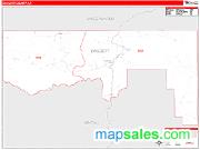 Daggett County, UT <br /> Wall Map <br /> Zip Code <br /> Red Line Style 2024 Map