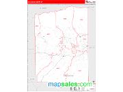 Duchesne County, UT <br /> Wall Map <br /> Zip Code <br /> Red Line Style 2024 Map