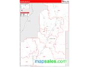 Sanpete County, UT <br /> Wall Map <br /> Zip Code <br /> Red Line Style 2024 Map