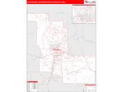 Albuquerque <br /> Wall Map <br /> Red Line Style 2024 Map