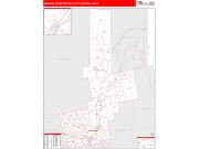 Bangor <br /> Wall Map <br /> Red Line Style 2024 Map