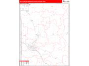 Eau Claire <br /> Wall Map <br /> Red Line Style 2024 Map