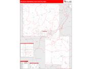 Appleton <br /> Wall Map <br /> Red Line Style 2024 Map