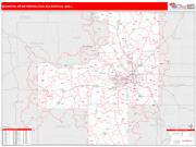 Madison <br /> Wall Map <br /> Red Line Style 2024 Map