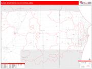 Racine <br /> Wall Map <br /> Red Line Style 2024 Map