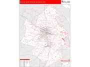 Richmond <br /> Wall Map <br /> Red Line Style 2024 Map