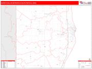Sheboygan <br /> Wall Map <br /> Red Line Style 2024 Map