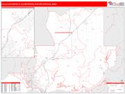 Vallejo-Fairfield <br /> Wall Map <br /> Red Line Style 2024 Map