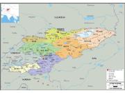 Kyrgyzstan <br /> Political <br /> Wall Map Map