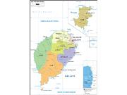 Sao-tome <br /> Political <br /> Wall Map Map