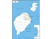 Sao-tome Road <br /> Wall Map Map