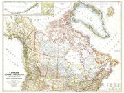 Canada, Alaska and Greenland 1947 <br /> Wall Map Map