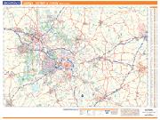 Raleigh, NC Vicinity <br /> Wall Map Map
