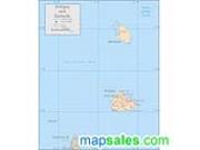 Antigua/ Barbuda <br / > Wall Map Map