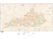 Kentucky  <br />with Counties <br /> Wall Map Map