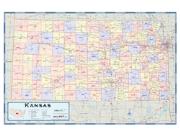 Kansas Counties <br /> Wall Map Map