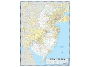 New Jersey County Highway <br /> Wall Map Map