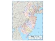 New Jersey Counties <br /> Wall Map Map
