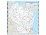 Wisconsin County Highway <br /> Wall Map Map