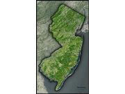 New Jersey <br /> Satellite <br /> Wall Map Map