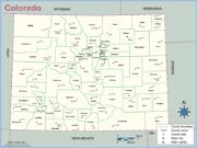 Colorado <br />County Outline <br /> Wall Map Map