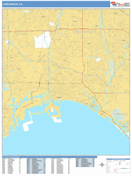 Long Beach Wall Map