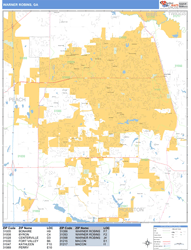 Warner Robins Wall Map