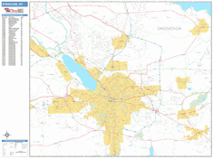 Syracuse Wall Map