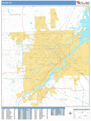 Toledo Wall Map