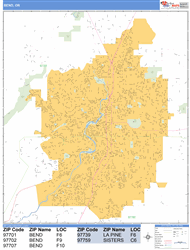 Bend Wall Map