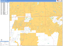 Pearland Wall Map