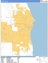 Sheboygan Wall Map