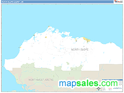 North Slope County, AK Zip Code Wall Map