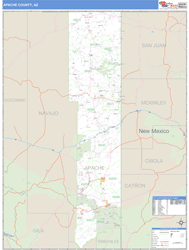 Apache County, AZ Wall Map