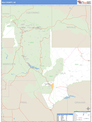 Gila County, AZ Wall Map