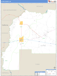 La Paz County, AZ Zip Code Wall Map