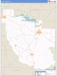 Clark County, AR Zip Code Wall Map