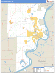 Crittenden County, AR Zip Code Wall Map