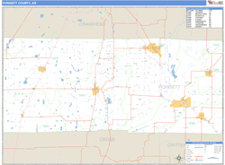 Poinsett County, AR Zip Code Wall Map