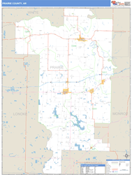 Prairie County, AR Zip Code Wall Map