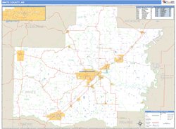 White County, AR Zip Code Wall Map