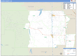 Glenn County, CA Zip Code Wall Map