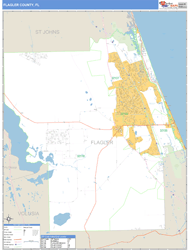 Flagler County, FL Wall Map