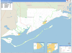 Franklin County, FL Zip Code Wall Map