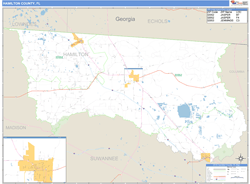 Hamilton County, FL Zip Code Wall Map