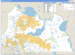 Seminole County, FL Zip Code Wall Map