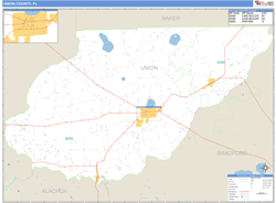 Union County, FL Zip Code Wall Map