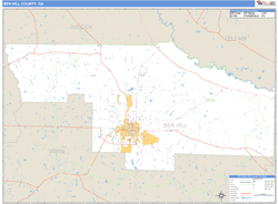 Ben Hill County, GA Zip Code Wall Map